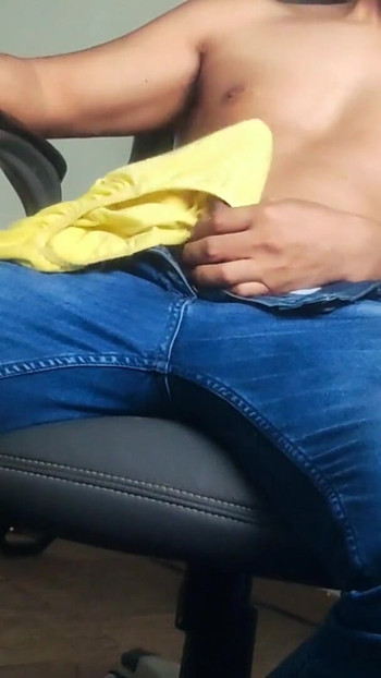 Spectacular moment from "cowboy rubs his throbbing cock in underwear"