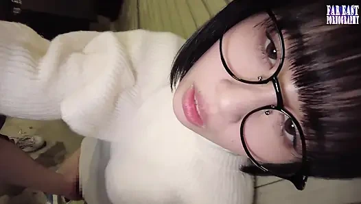 Sweet-glasses Tease on a Lazy Day Savoring Warm Drops in Endless Gulp Bliss -part.2