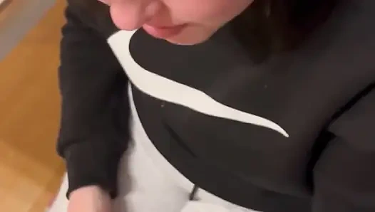 18 Year Old Loves to Suck in Kitchen