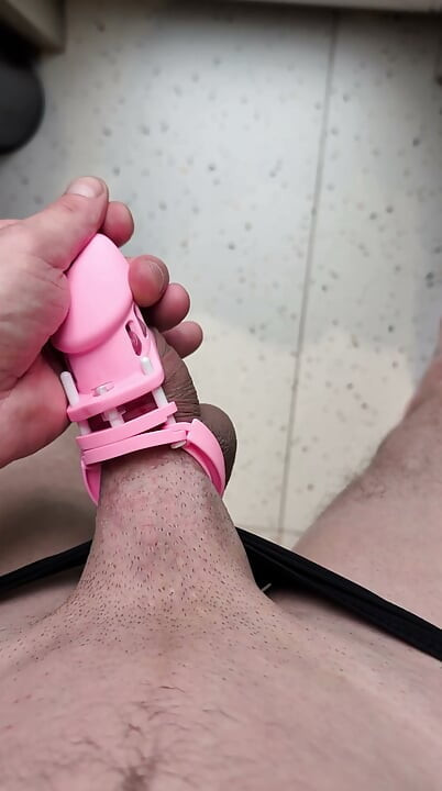 Cock cage On a bigger penis