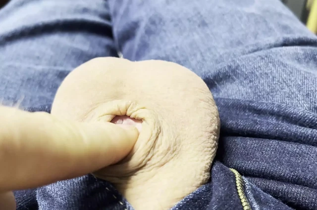 Finger fucking my micro cock