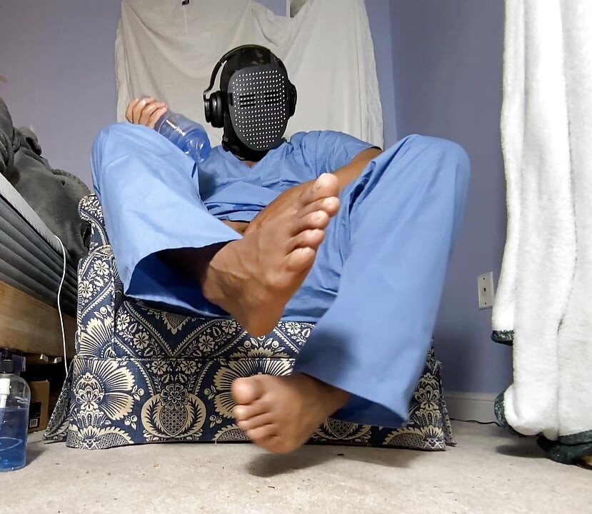 Nurse Jerking Out Moaning Cumshot In Scrubs With Fleshlight
