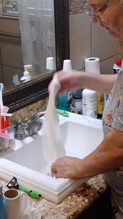 Washing My White Granny Panties for Client!