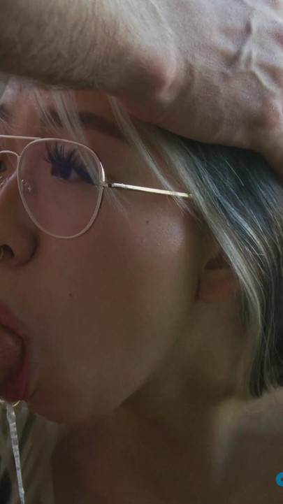 Must-share moment from "Petite Asian Slut loves to show off her cock sucking skills in slow motion before getting a load of"