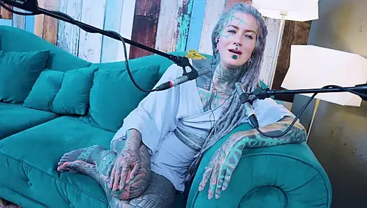 I talk about N - Needed - ASMR podcast SFW talking goth skinny girl dreadlocks tattoo model inked girl