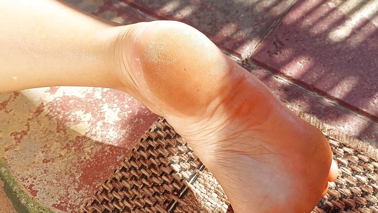 Amateur Blonde Mature Wife Enjoys Foot Worship Outdoors