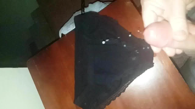 huge cumshot  on the ex wife's dirty draws