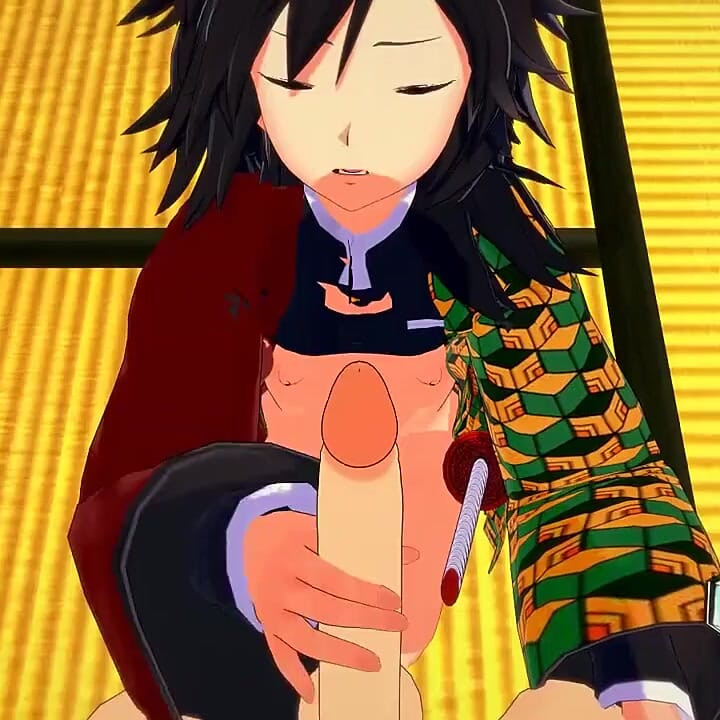 Kimetsu No Yaiba Yaoi - Tomioka Handjob and Barebak with Uzui