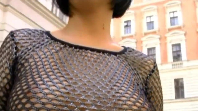 super sexy russian, red leather &amp; mesh top