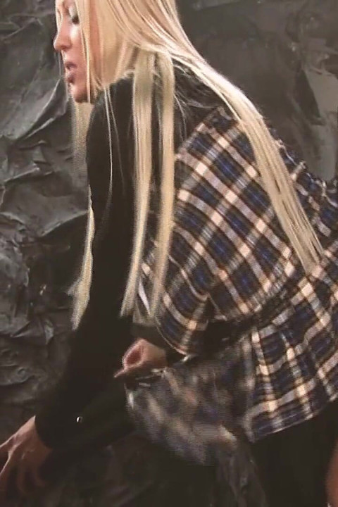 Golden MILFs Scene-4 Blonde and Brunette with Big Tits in Lingerie Share a Cock and Cumshot