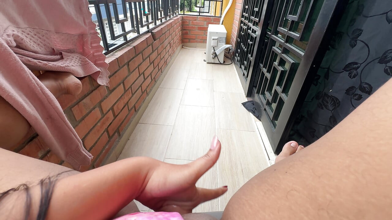 Last night I was walking around the balcony in my underwear and I saw my neighbor looking over here so I decided to masturbate this morning to see if I would go out and