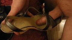 Cum over sister-in-law's high heel shoes