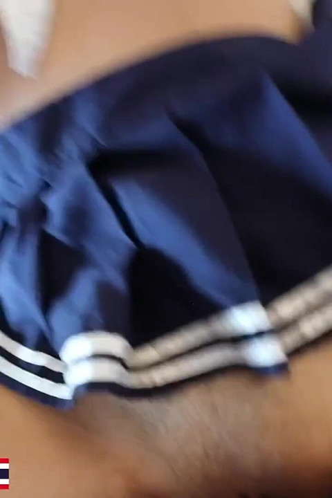 Johntronx - Skinny Girl in Highschool Uniform Meets My Hard Dick and Balls