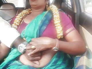 Volledige video, stiefmoeder autoseks, Telugu vuile praat.