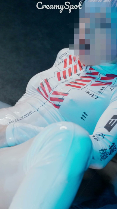the Fuck Machine Makes This Silver-Haired Babe in Bodysuit Shake