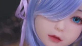 Re zero rem tpe muñecas sexuales de silicona cosplay follando anime