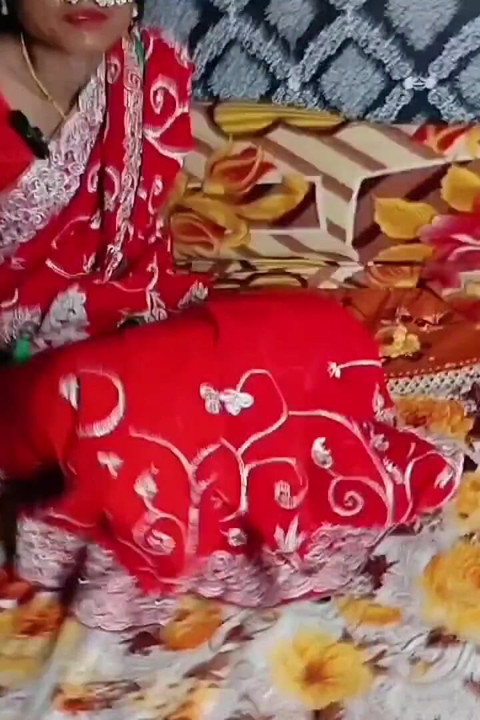 My Friend's Wife Came Over; She Was Wearing a Red Saree and a Red Panty-and-bra Set. I Lubed Her up and Pounded Her Hard