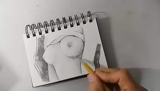 Abella Danger's Boobs Drawing Nude Art