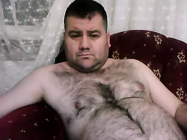 Chubby hairy turk wanks and cums