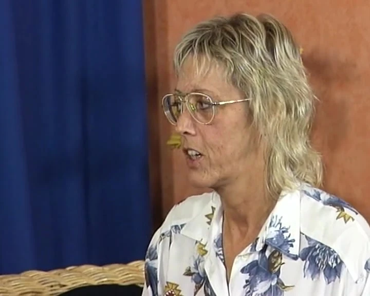 Mature German blonde rides a fat dick like a pro