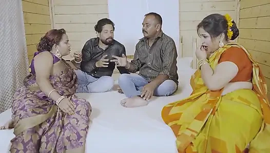 Two Step Brothers Swapping Their Wifes Regularly for Enjoying Hardcore Group Sex