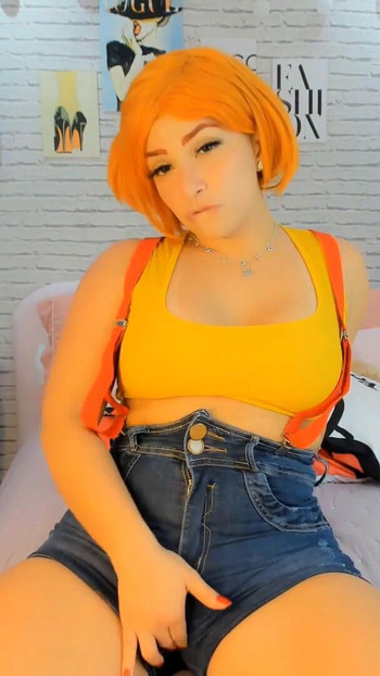 Spectacular moment from "ASMR INTENSE HANDS FREE ORGASM Misty from pokemon cosplay making you cum without using the hands,"