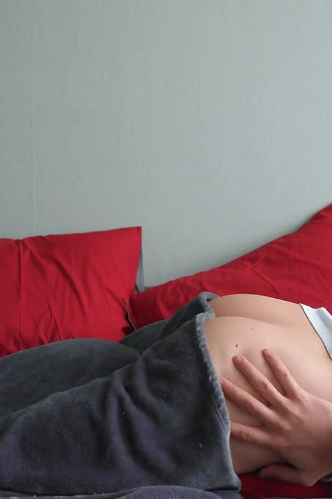 Waking up Stepdaddy Feels Horny Against Pillow Humping, Takes off His T-shirt Makes It More Intense