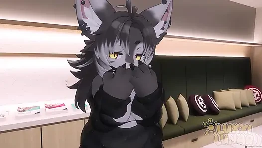 Bakış açısı azgın foxy furry kız sadece sarılmak istediğini söyledi... GFE Roleplay