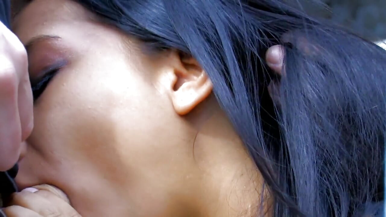 Small tits - babe with dark skin gives both men a hard time