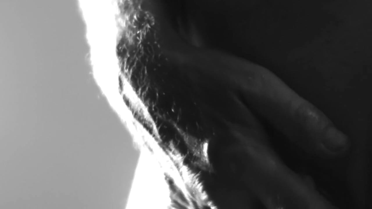 Stroking Hard Cock in Black and White with Lots of Cum