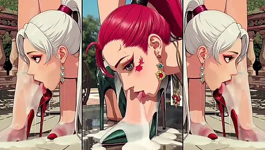 Высокие каблуки получают сперму с сайтов Alle и будут вылизывать горячие аниме-девушки