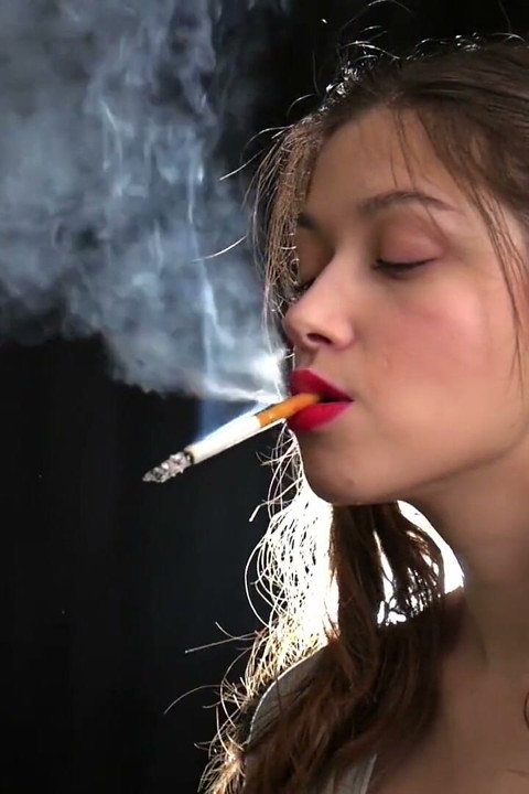 Sexy Russian Siren Smoking Cigarette Slow Tease