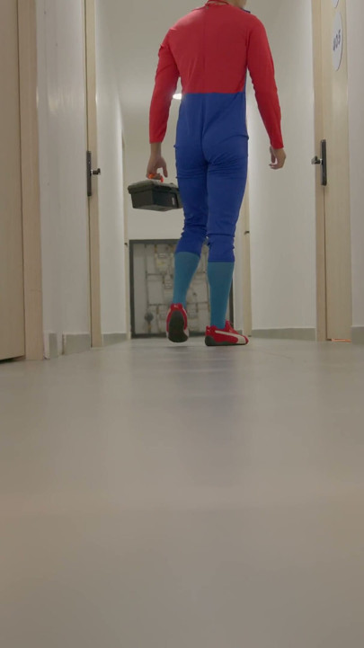 Plumber Mario Bross Fixes Ema Ribeiro's Pipe