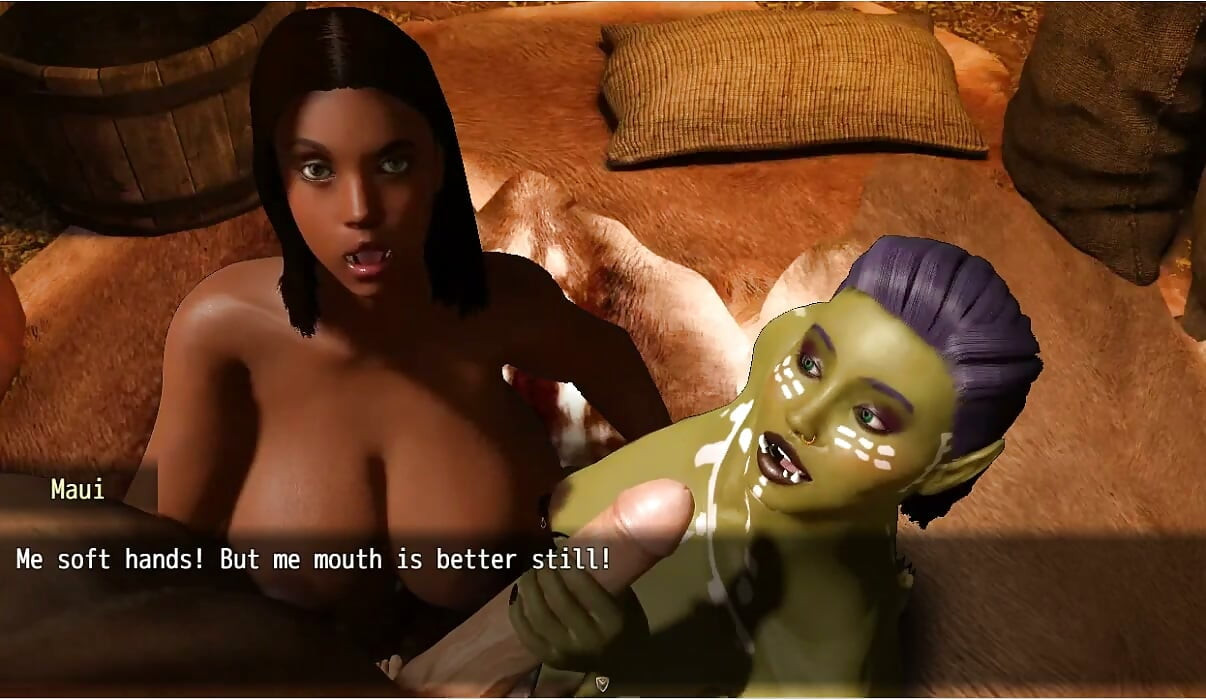 การต่อสู้กับบาป - เกมเพลย์ - สวมบทบาท - Tia & Maui เย็ดหมู่สามคนในกระท่อม