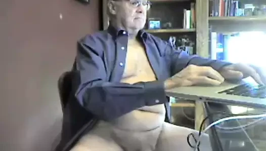 grandpa stroke on webcam