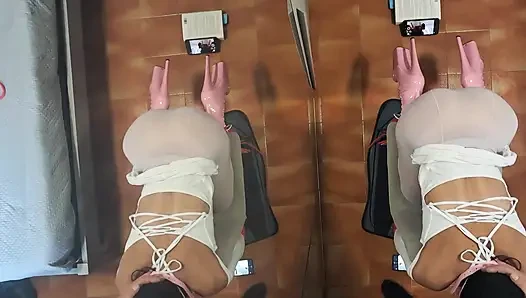 MILF Tied to a Chair and Fucked in the Mouth and Pussy