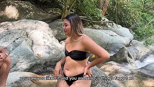 Sahabat saya dan saya meniduri dua pelacur di hutan - cumshot besar di wajah