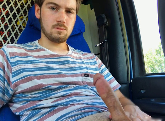 Jacking Off in the Work Van and Unloading a MASSIVE Cumshot - Anguish Gush