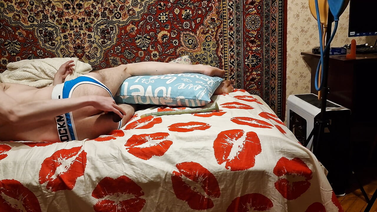 Sasha Earth anal very long extreme deep dildo amateur homemade