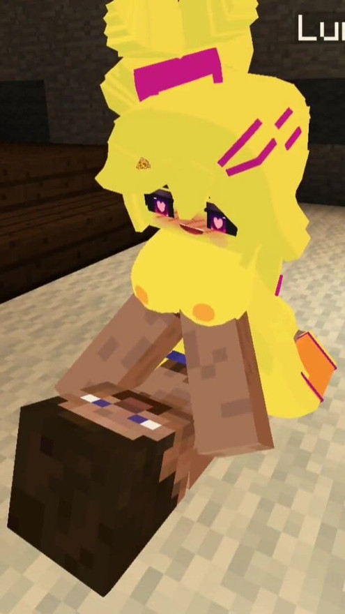 Minecraft Fapcraft: Fazclaire's Nightclub Edition I fuck Chiku, Chica, in the pussy and touch her boobs | Clip 1