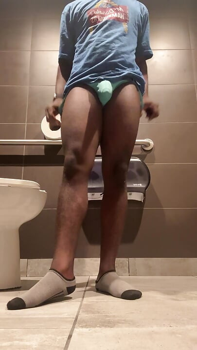 Got Bored At Work So I Stripped Half Naked In The Bathroom Just So I Can Twerk My Fat Chocolate Ass