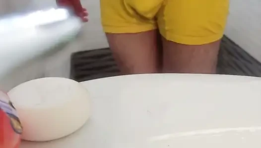 Bathing my ass in the shower