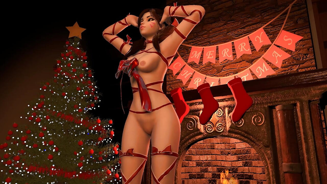 D.va Cadou de Crăciun - Parodie porno Overwatch