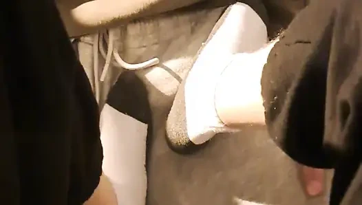 Risky Blowjob on the Balcony, I Make Him Cum Everywhere