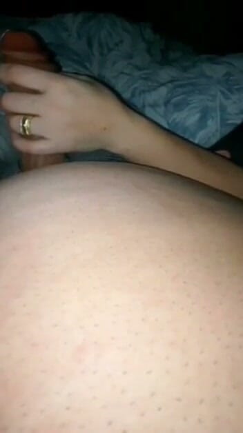 Stepmom handjob stepson 9 inch of dick in bed | Clip 1