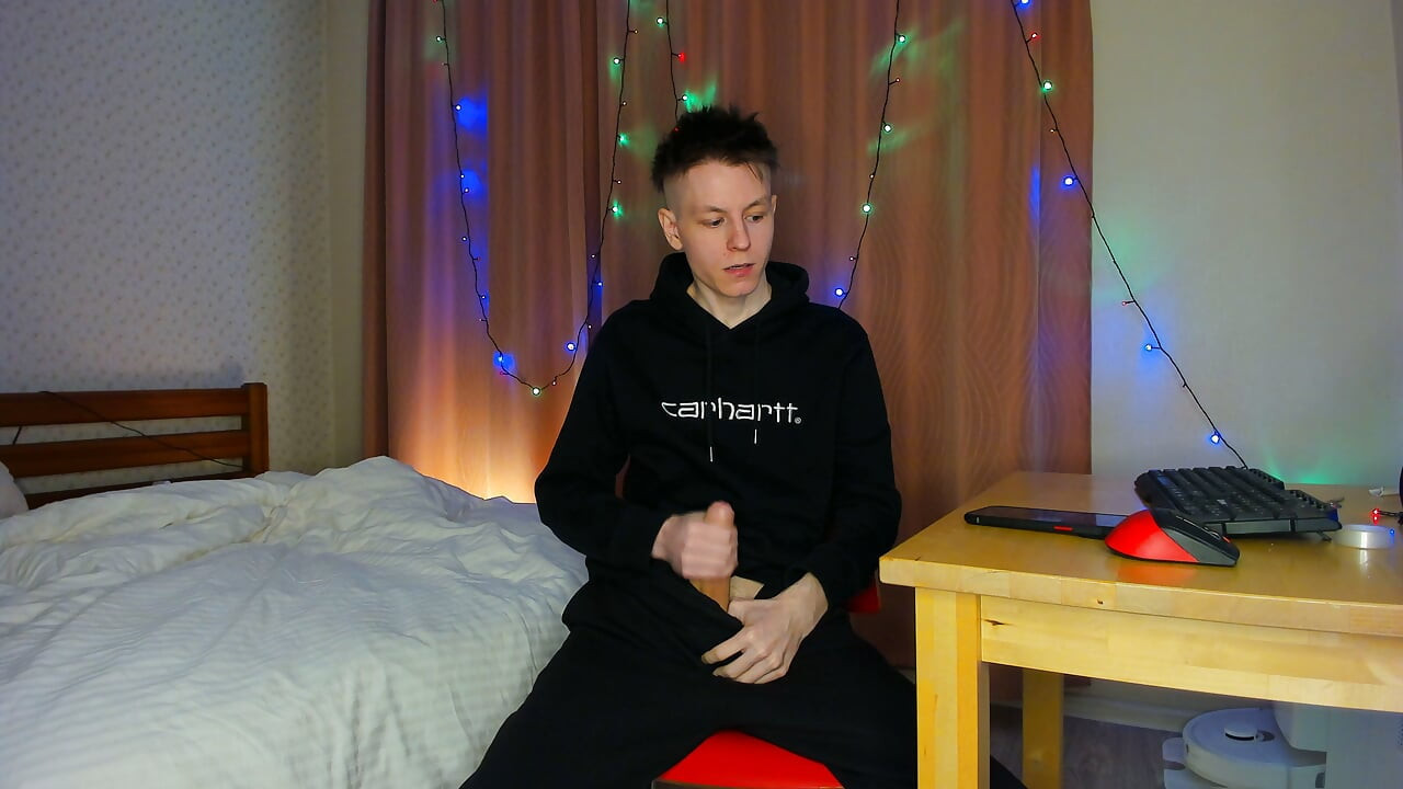 Feet In Frame Skinny Twink Massive Load On Legs