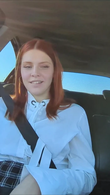 Car Sex with My Teen Stepsister, Redhead Hot Girl, Creampie (dia Italiano Amatoriale)