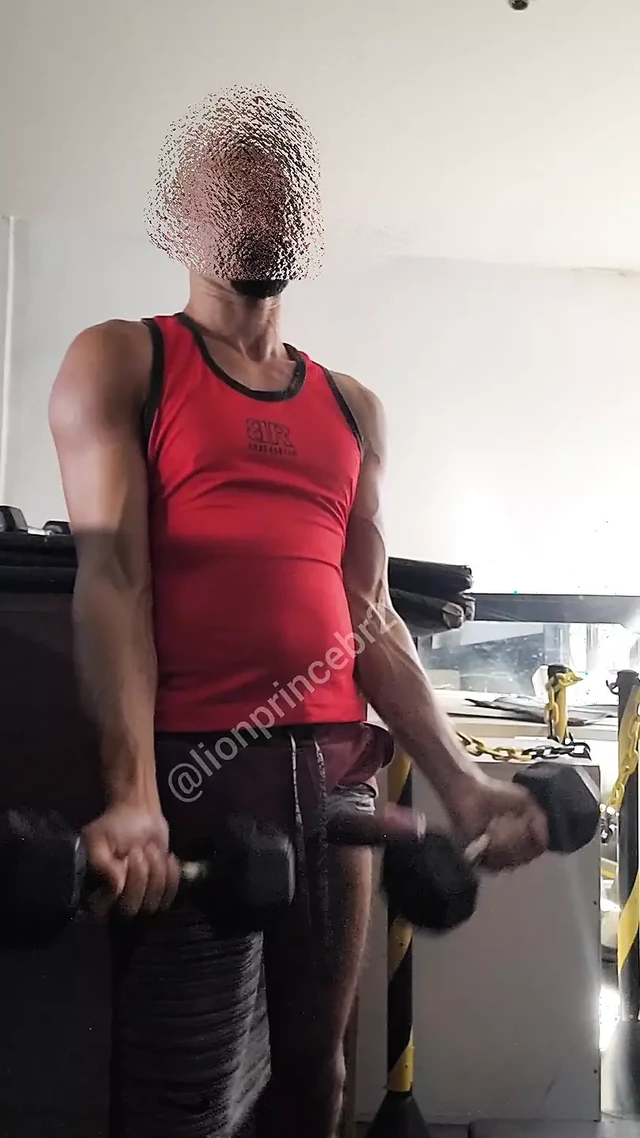 Hard and big muscle in the gym