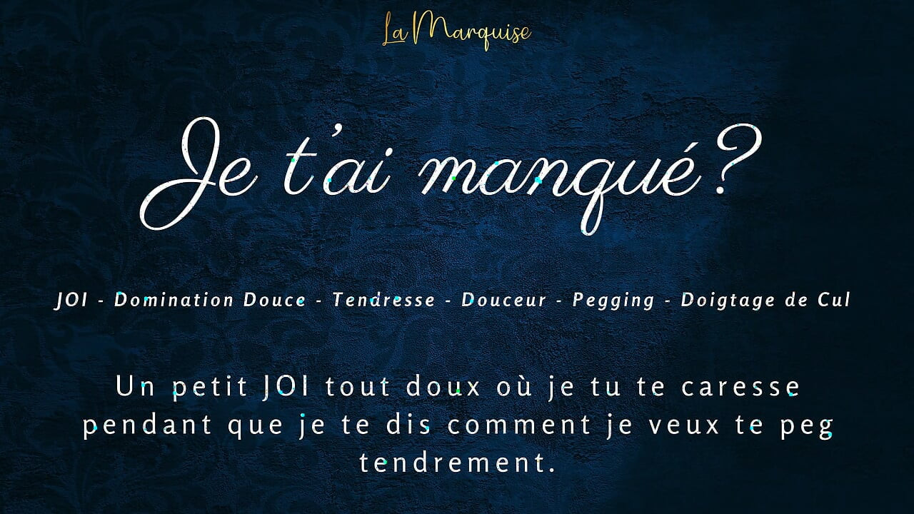 French Audio Porn | Little JOI where I want to peg you