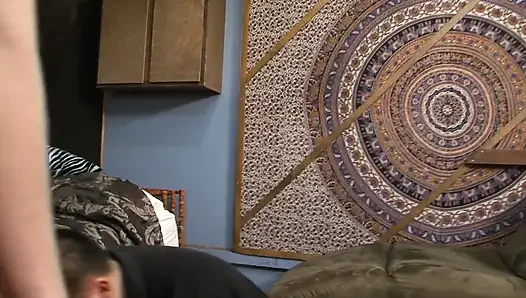 Blonde teen babysitter Scarlett in interracial gangbang